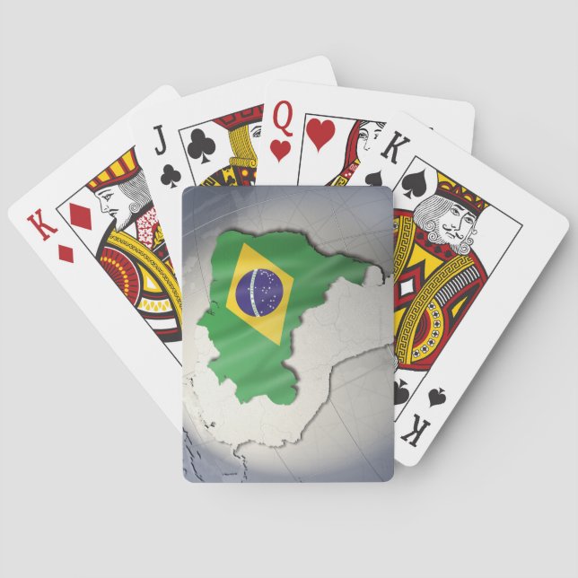 Flagge von Brasilien Spielkarten (Rückseite)