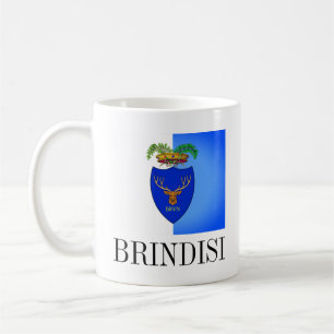 Flagge von Brindisi, Italien Kaffeetasse