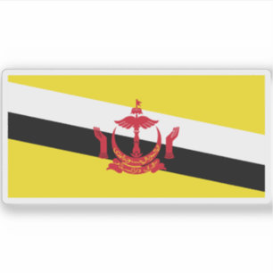 Flagge von Brunei Aufkleber