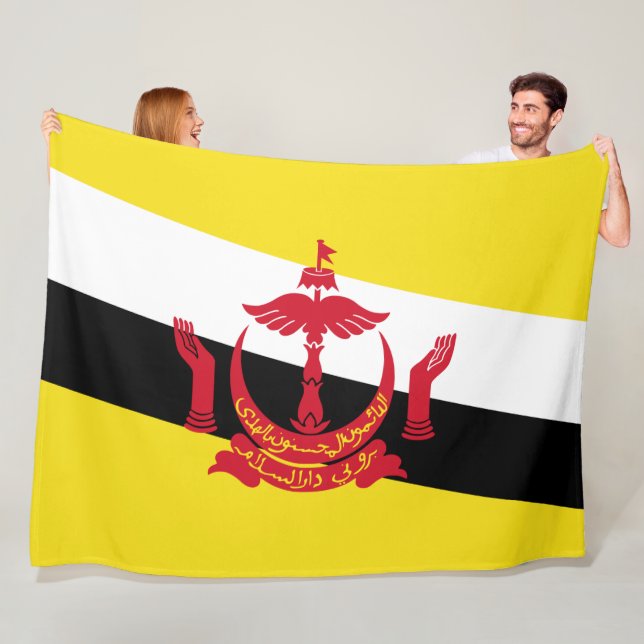 Flagge von Brunei Fleecedecke (Beispiel)