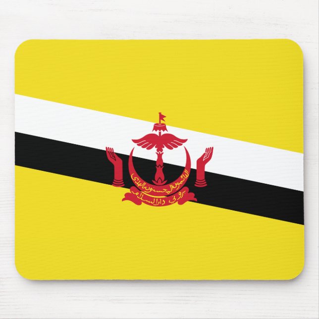 Flagge von Brunei Mousepad (Vorne)