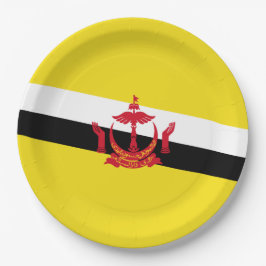 Flagge von Brunei Pappteller
