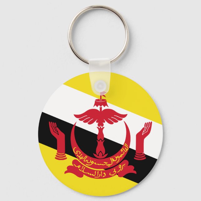 Flagge von Brunei Schlüsselanhänger (Vorderseite)