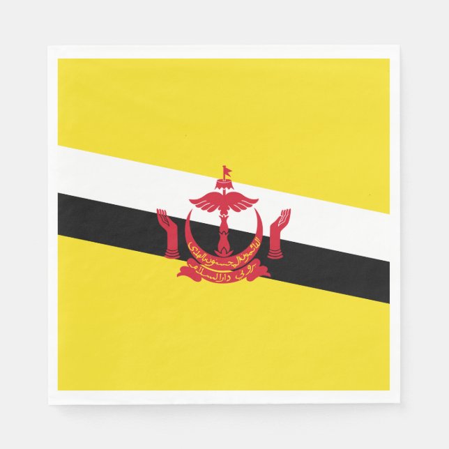 Flagge von Brunei Serviette (Vorderseite)