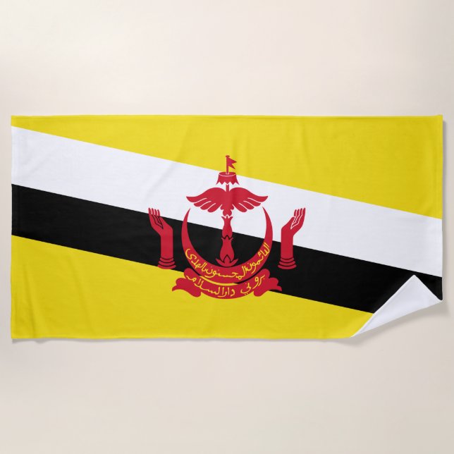 Flagge von Brunei Strandtuch (Vorderseite)