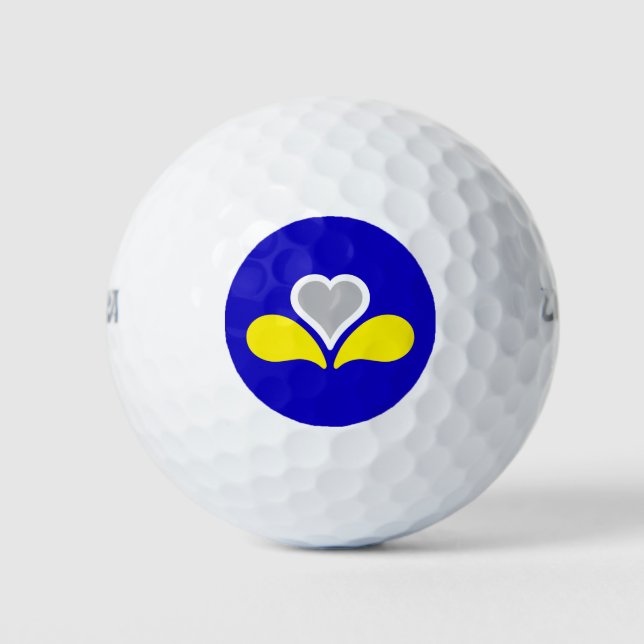 Flagge von Brüssel, Belgien Golfball (Vorderseite)