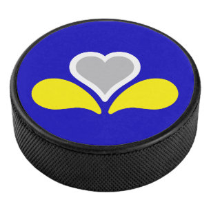 Flagge von Brüssel, Belgien Hockey Puck