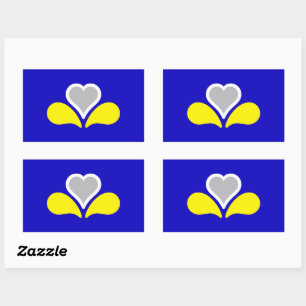 Flagge von Brüssel, Belgien Rechteckiger Aufkleber