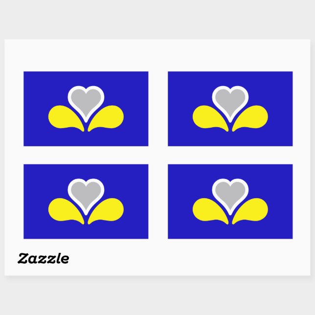Flagge von Brüssel, Belgien Rechteckiger Aufkleber (Blatt)
