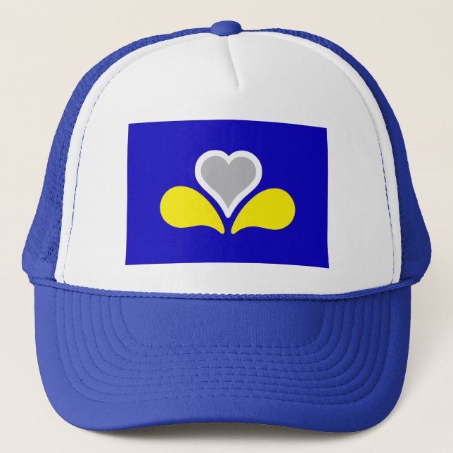 Flagge von Brüssel, Belgien Trucker Hat Truckerkappe (Vorderseite)