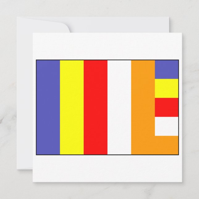 Flagge von Buddhismus Einladung (Vorderseite)