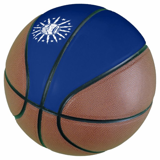 Flagge von Buffalo, New York Basketball (angewinkelt)