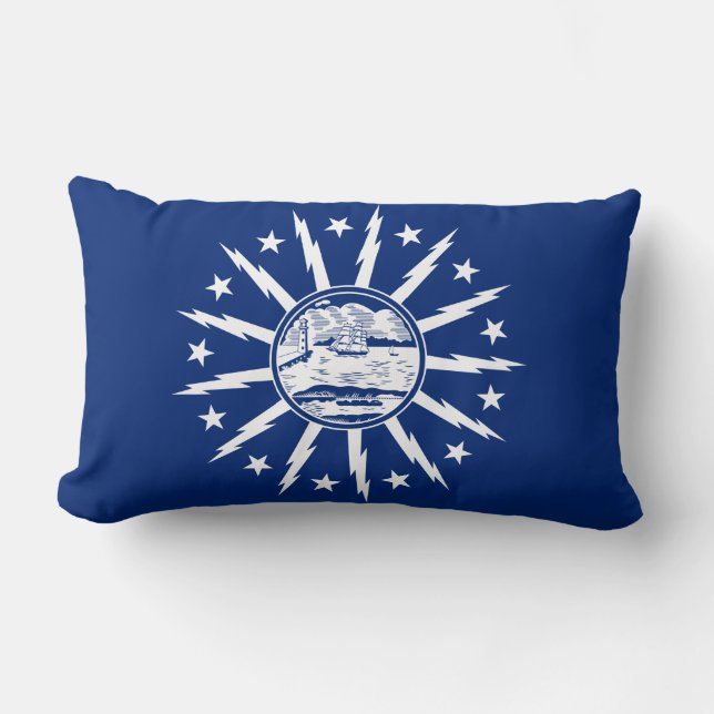 Flagge von Buffalo, New York Lumbar Kissen (Vorderseite)