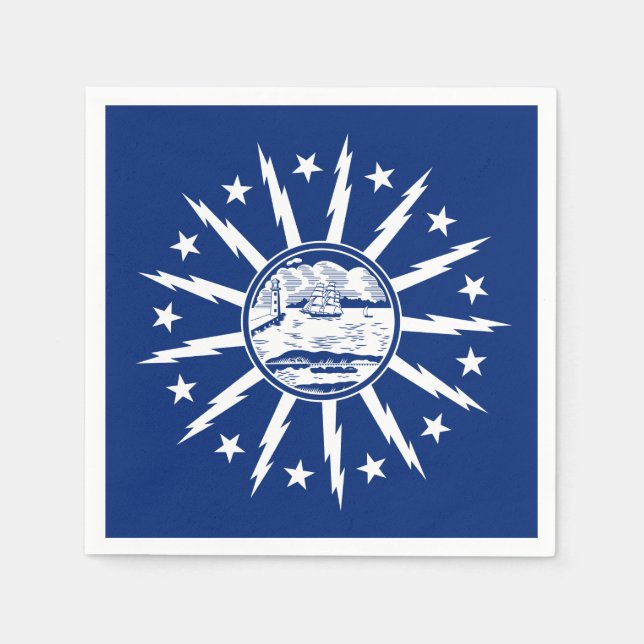 Flagge von Buffalo, New York Napkins Serviette (Vorderseite)