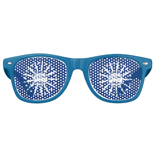 Flagge von Buffalo, New York Retro-Sonnenbrille Partybrille (Vorderseite)
