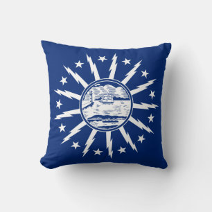 Flagge von Buffalo, New Yorker Donnerkissen Kissen