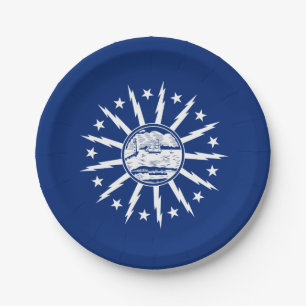 Flagge von Buffalo, New Yorker Papiertafel Pappteller