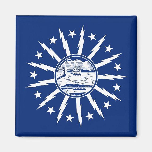 Flagge von Buffalo (Stadt am New Yorker Staat) Magnet (Vorne)