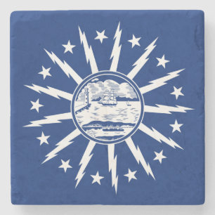 Flagge von Buffalo (Stadt am New Yorker Staat) Steinuntersetzer