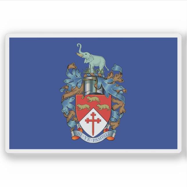 Flagge von Bulawayo, Simbabwe Aufkleber (Vorderseite)