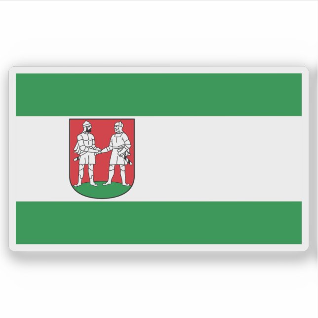 Flagge von Bünde, Deutschland Aufkleber (Vorderseite)