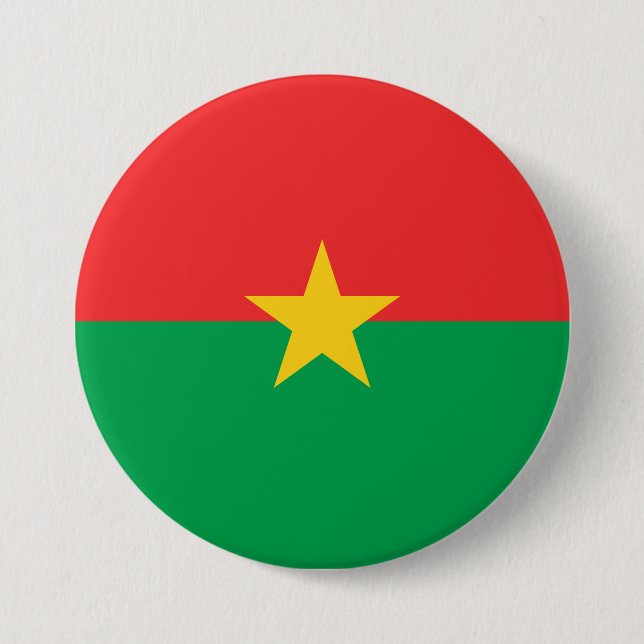 Flagge von Burkina Faso Button (Vorderseite)