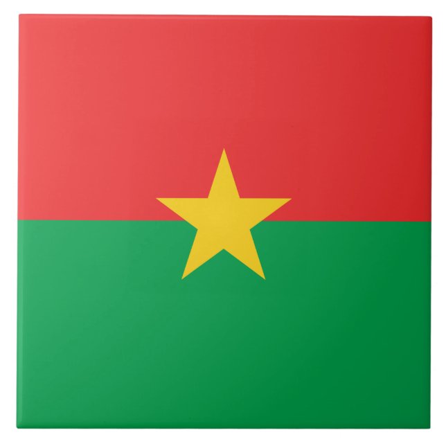 Flagge von Burkina Faso Fliese (Vorderseite)