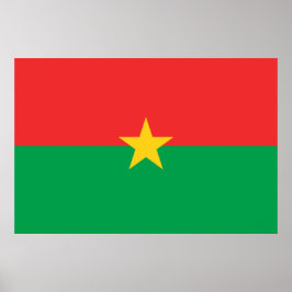 Flagge von Burkina Faso Poster