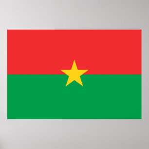 Flagge von Burkina Faso Poster
