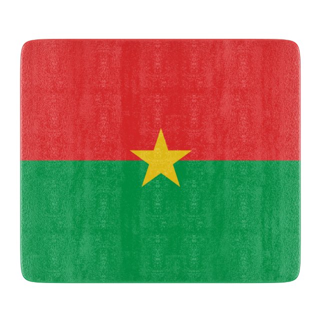 Flagge von Burkina Faso Schneidebrett (Vorderseite)
