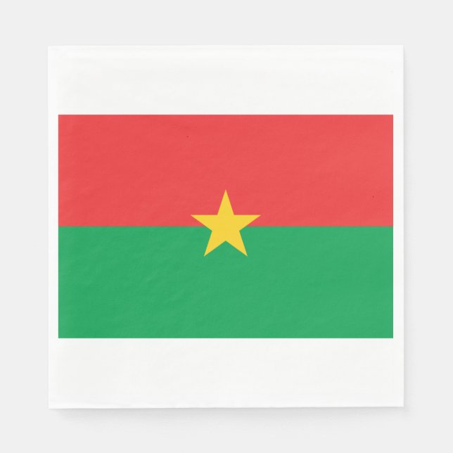 Flagge von Burkina Faso Serviette (Vorderseite)