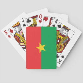 Flagge von Burkina Faso Spielkarten