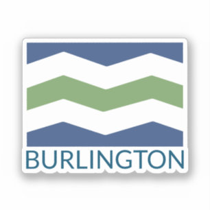 Flagge von Burlington, Vermont Aufkleber