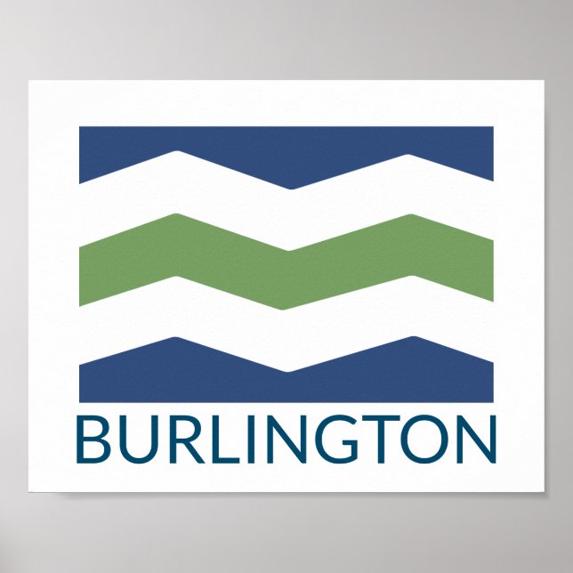 Flagge von Burlington, Vermont Poster (Vorne)