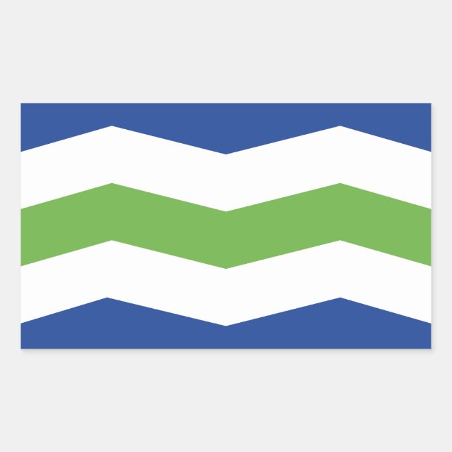 Flagge von Burlington, Vermont Rechteckiger Aufkleber (Vorderseite)
