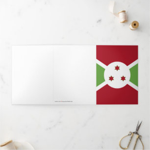 Flagge von Burundi Dreifach Gefaltete Karte