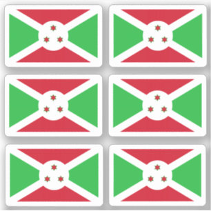 Flagge von Burundi - eine Sammlung Sticker