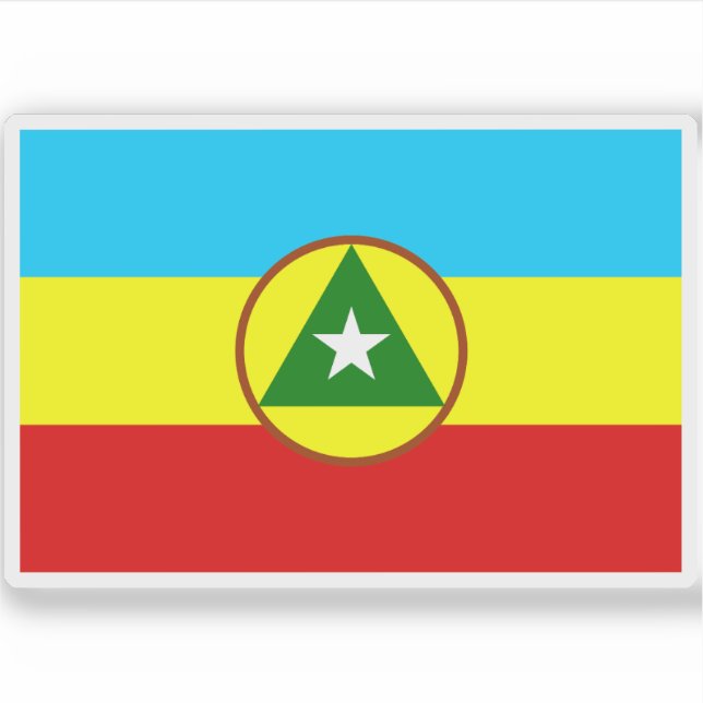 Flagge von Cabinda (Vorschlag der FLEC), Afrika Aufkleber (Vorderseite)