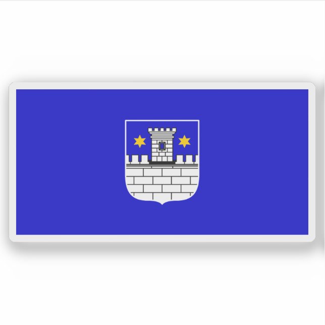 Flagge von Cakovec, Kroatien Aufkleber (Vorderseite)