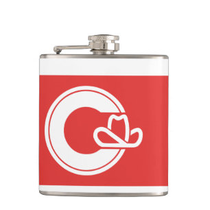 Flagge von Calgary, Alberta Flasche Flachmann