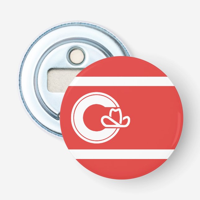 Flagge von Calgary, Alberta Flaschenöffner (Vorderseite)