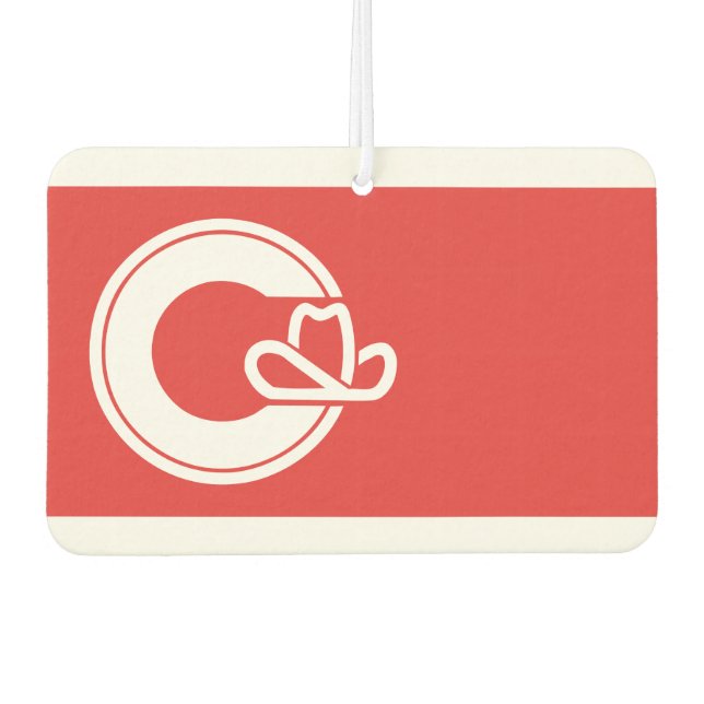 Flagge von Calgary, Alberta Flaschenöffner Autolufterfrischer (Vorderseite)