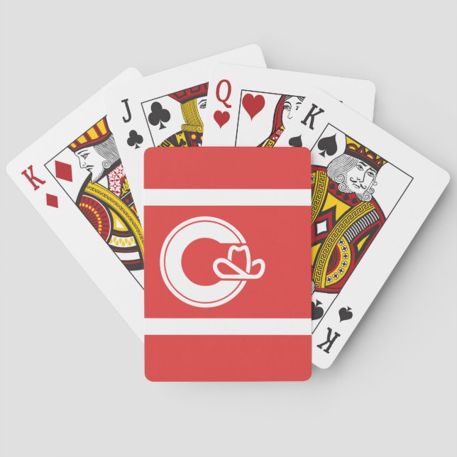 Flagge von Calgary, Alberta Spielkarten (Rückseite)