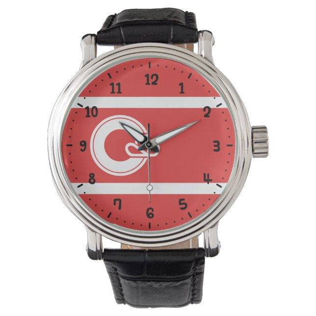 Flagge von Calgary, Alberta Watch Armbanduhr (Vorderseite)