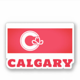 Flagge von Calgary, KANADA Aufkleber