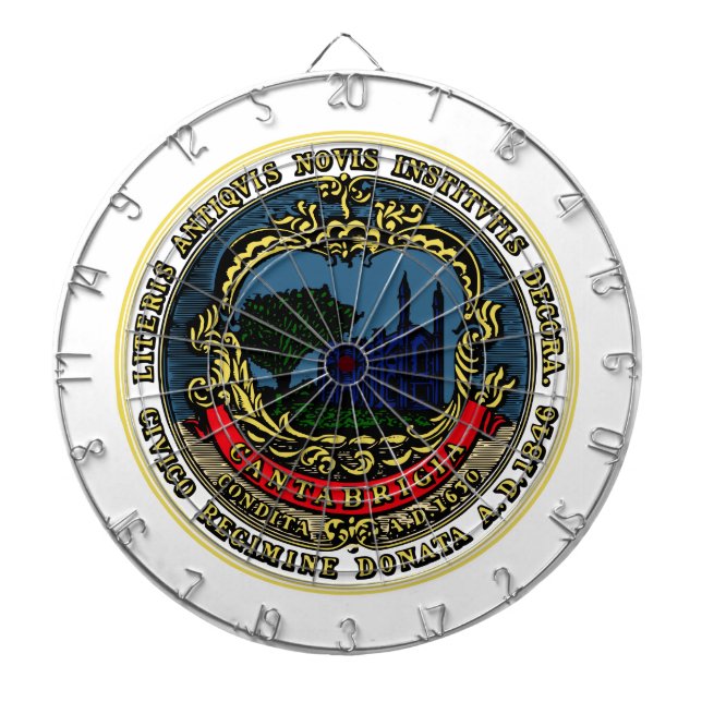 Flagge von Cambridge (Massachusetts) Dartscheibe (vorne)