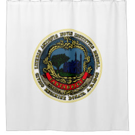 Flagge von Cambridge (Massachusetts) Duschvorhang