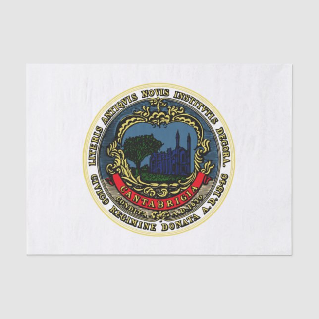 Flagge von Cambridge (Massachusetts) Seidenpapier (Vorderseite)
