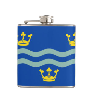 Flagge von Cambridgeshire Hip Flask Flachmann