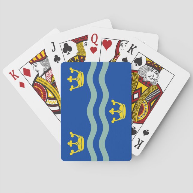 Flagge von Cambridgeshire Spielkarten (Rückseite)